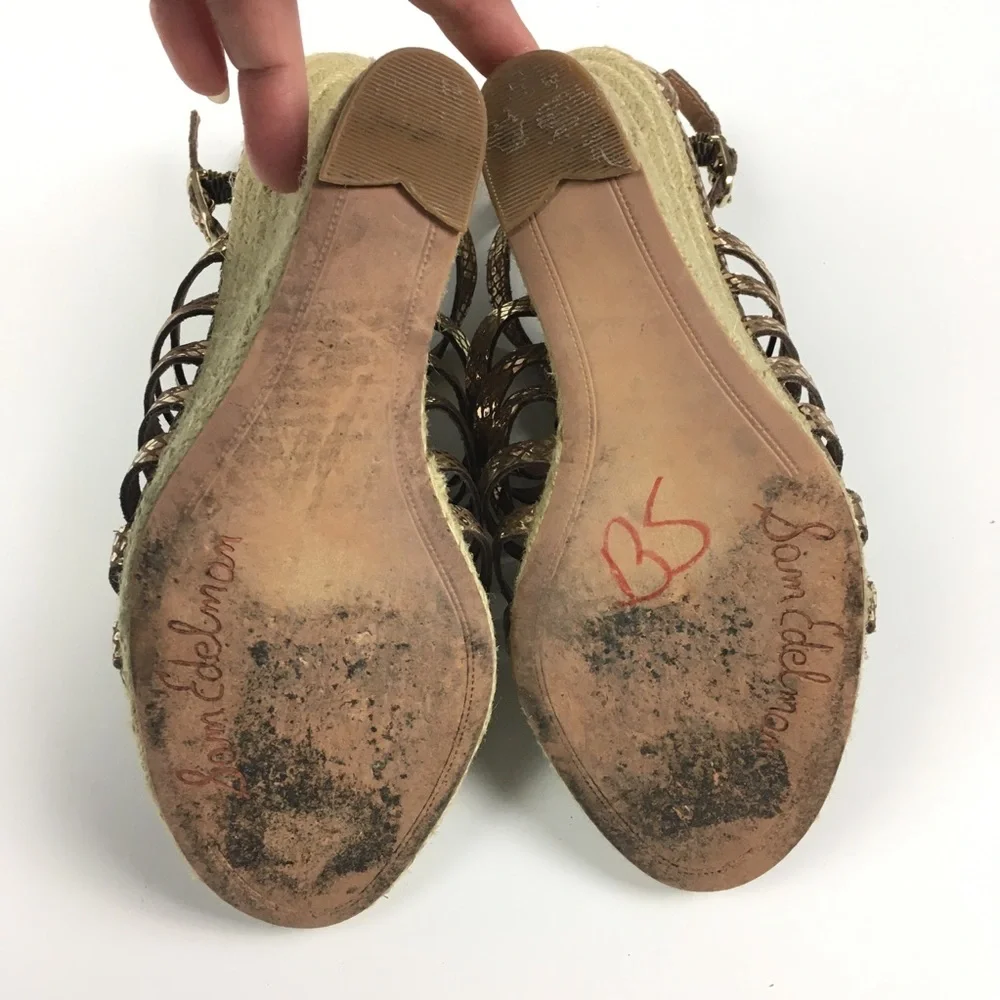 Sam Edelman Annabel Wedge Sandal Women’s Sz‎ 7.5